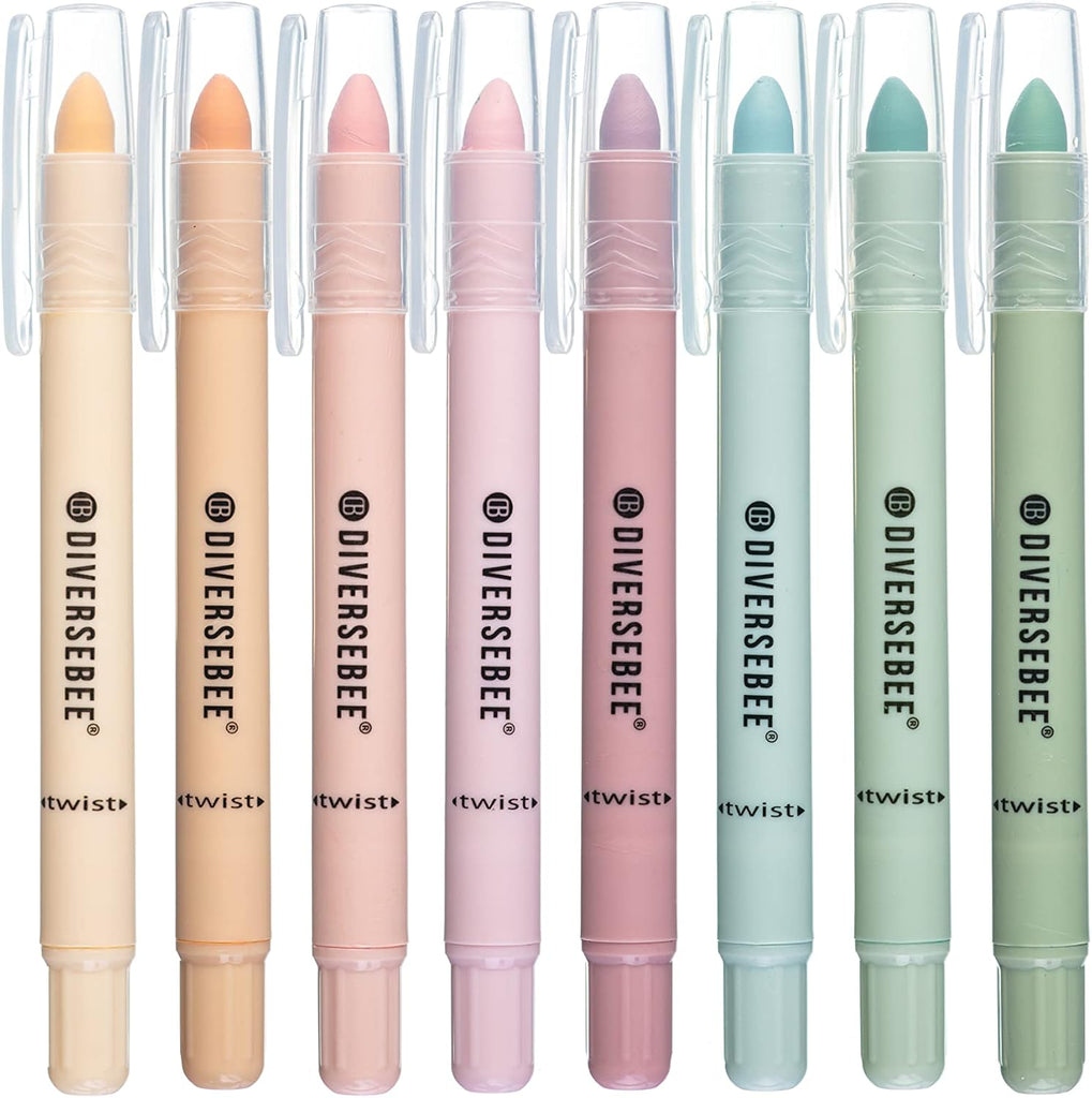 DIVERSEBEE Bible Highlighters and Pens 8 Pack Assorted Colors (Pastel)