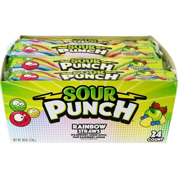 Sour punch straws (rainbow straws)